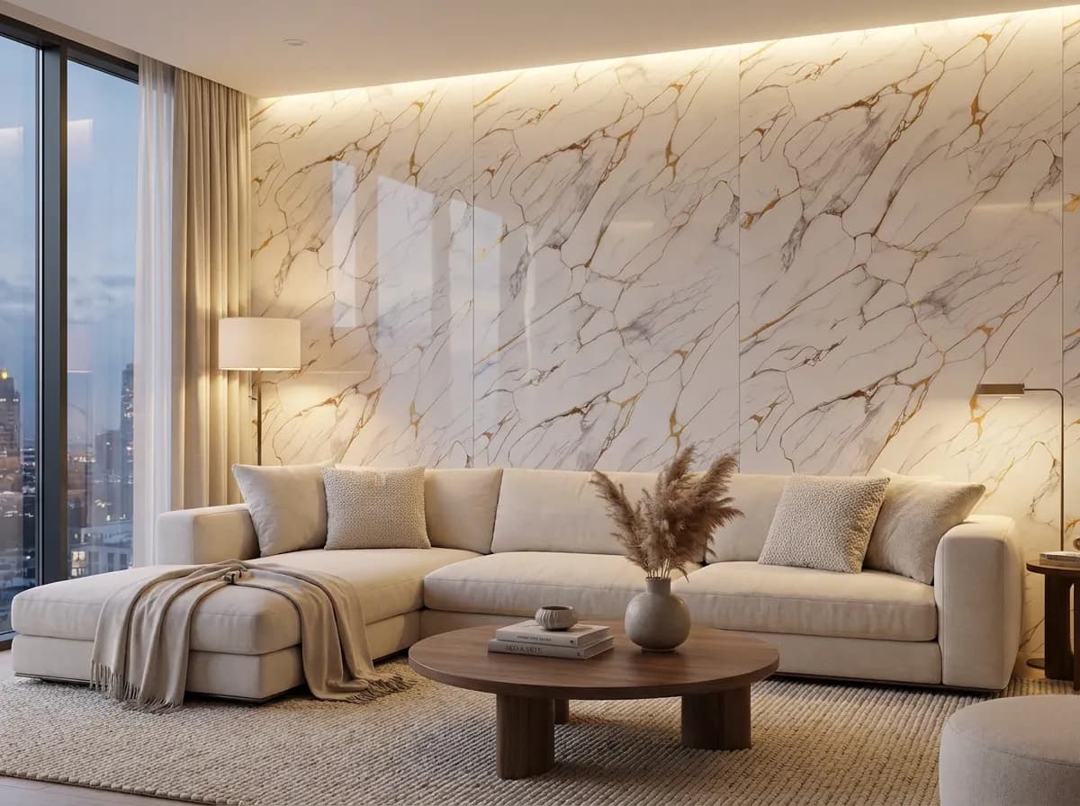 PVC wandpaneel Calacatta Goud — Marmer-look wandpaneel