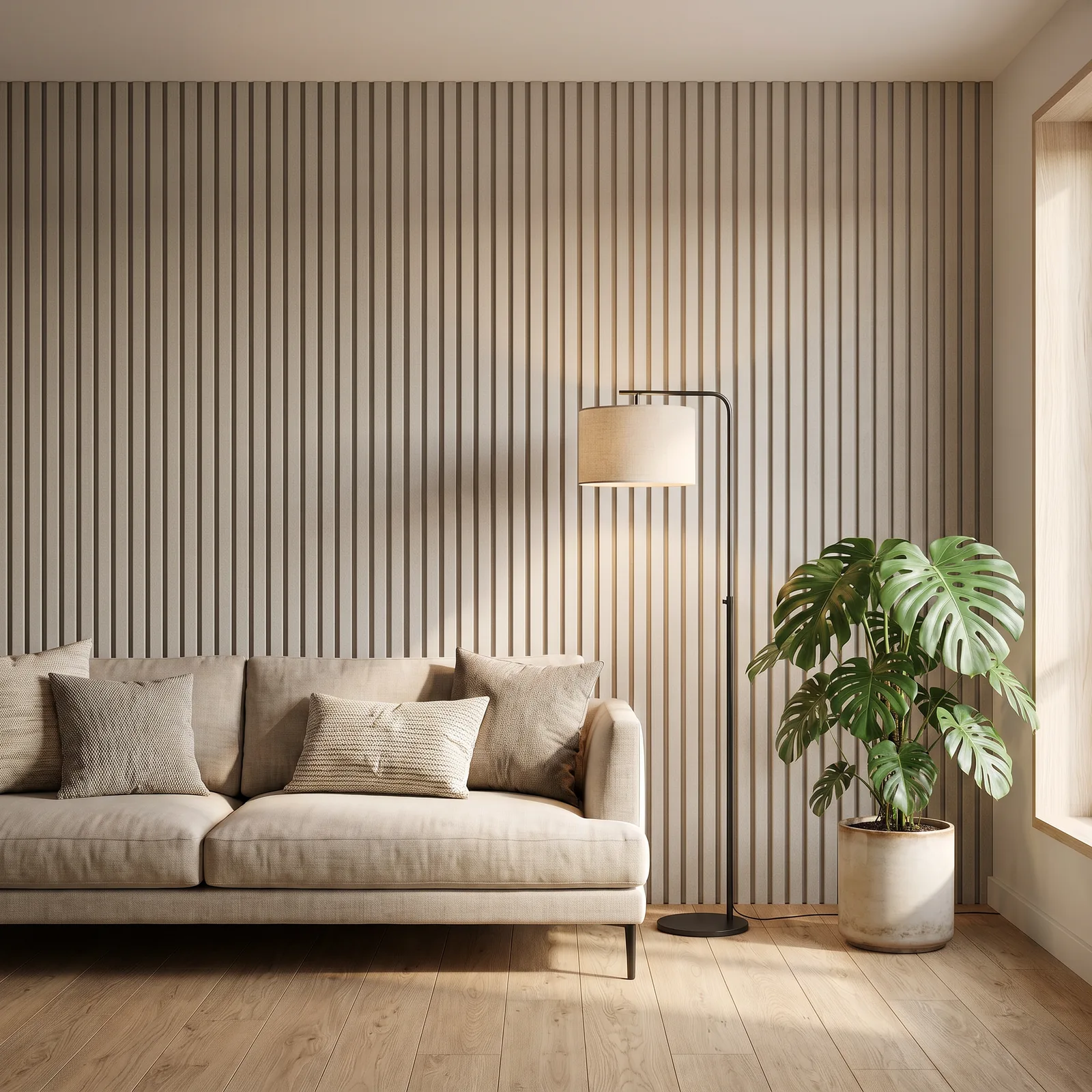 Wandpaneel Beige Stof — Akoestisch wandpaneel