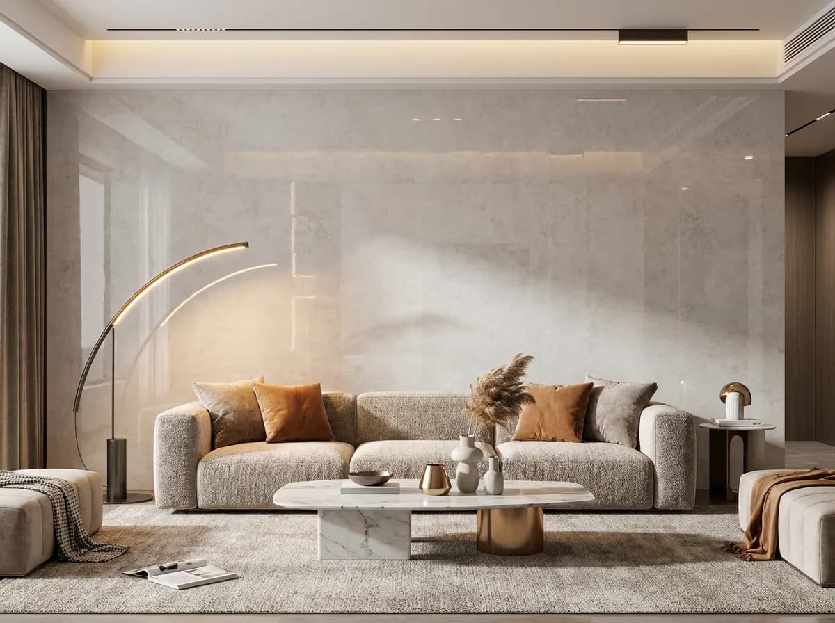PVC wandpaneel Beton Grijs — Marmer-look wandpaneel