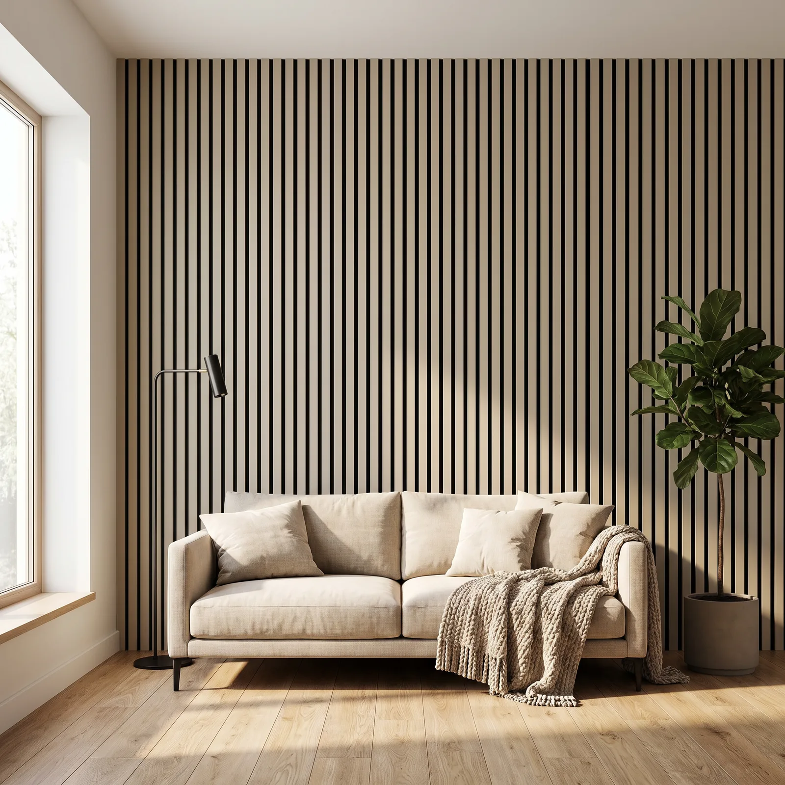 Wandpaneel Beige PVC — Akoestisch wandpaneel