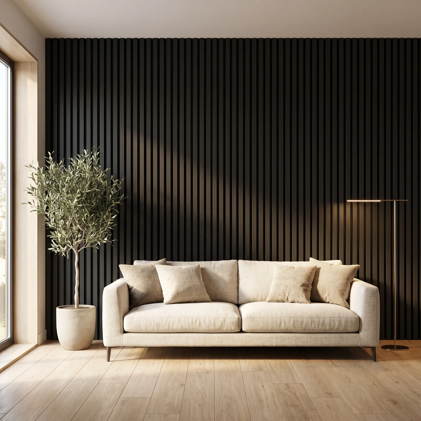 Wandpaneel Black PVC — Akoestisch wandpaneel